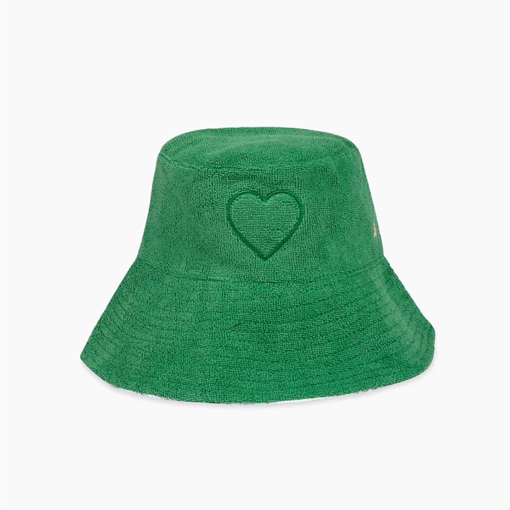Jocelyn Palm Springs French Terry Bucket Hat, Green New w/Tag Retail $85