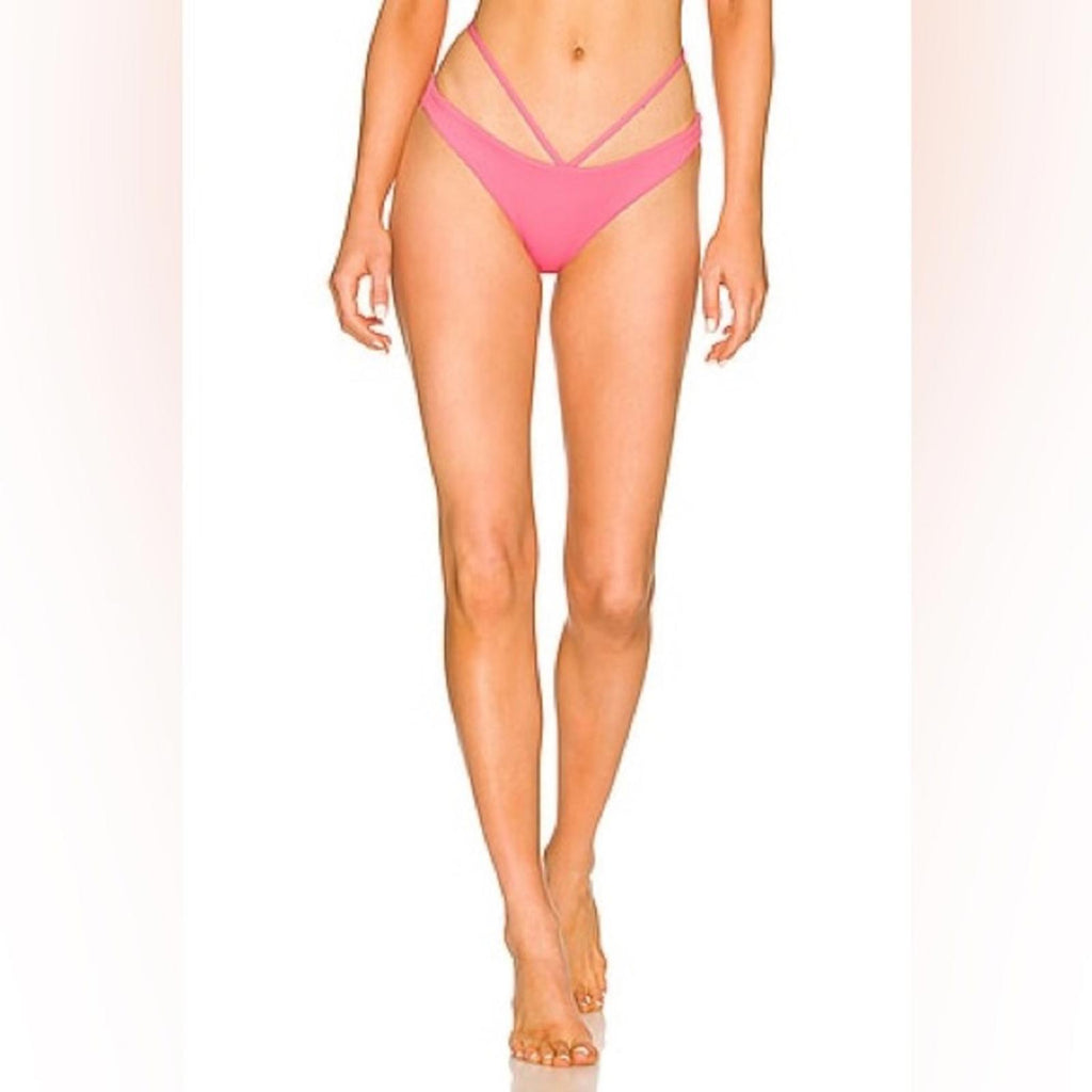 Jonathan Simkhai Emmalynn Bikini Bottom in Pink, Size M NEW w/Tag