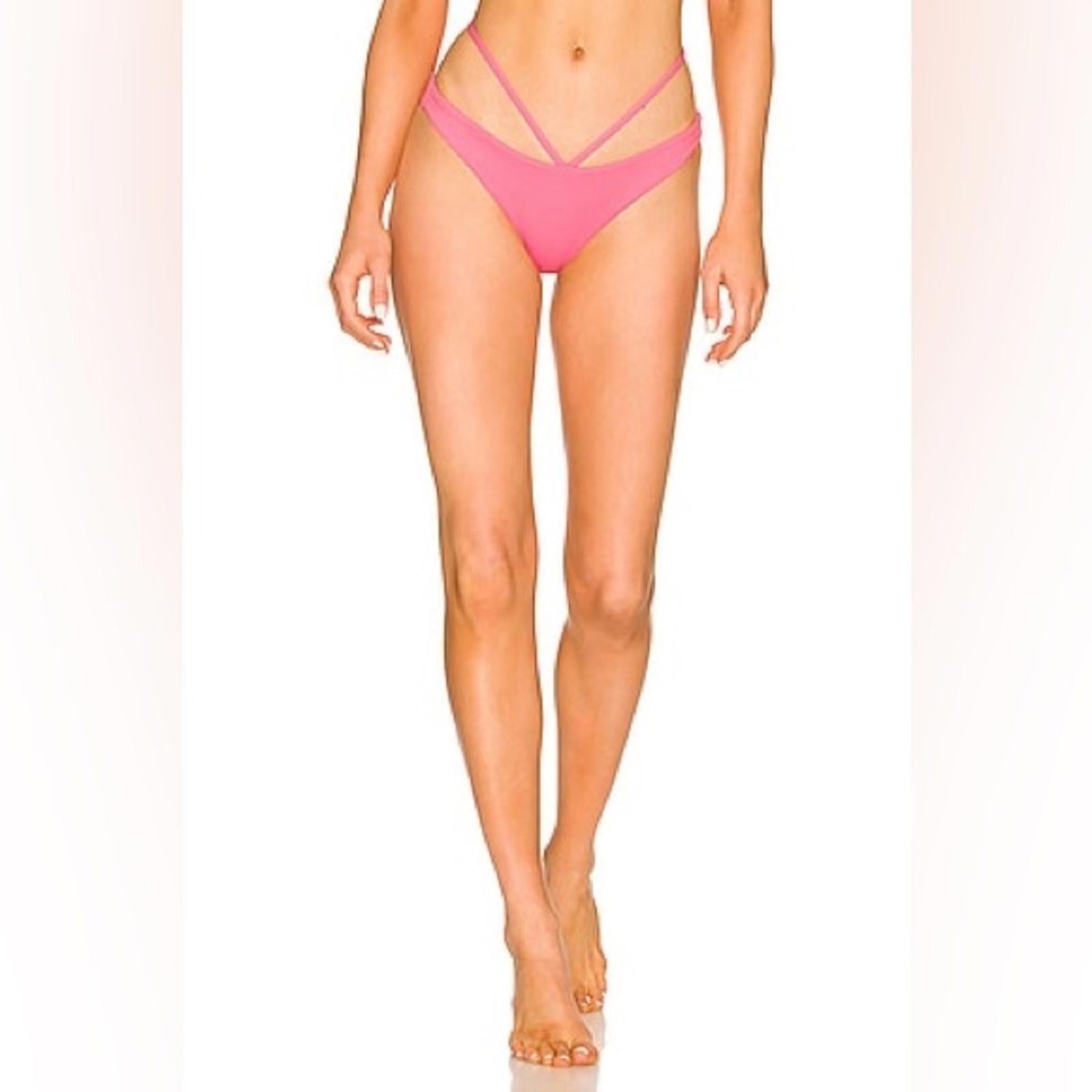 Jonathan Simkhai Emmalynn Bikini Bottom in Pink, Size M NEW w/Tag