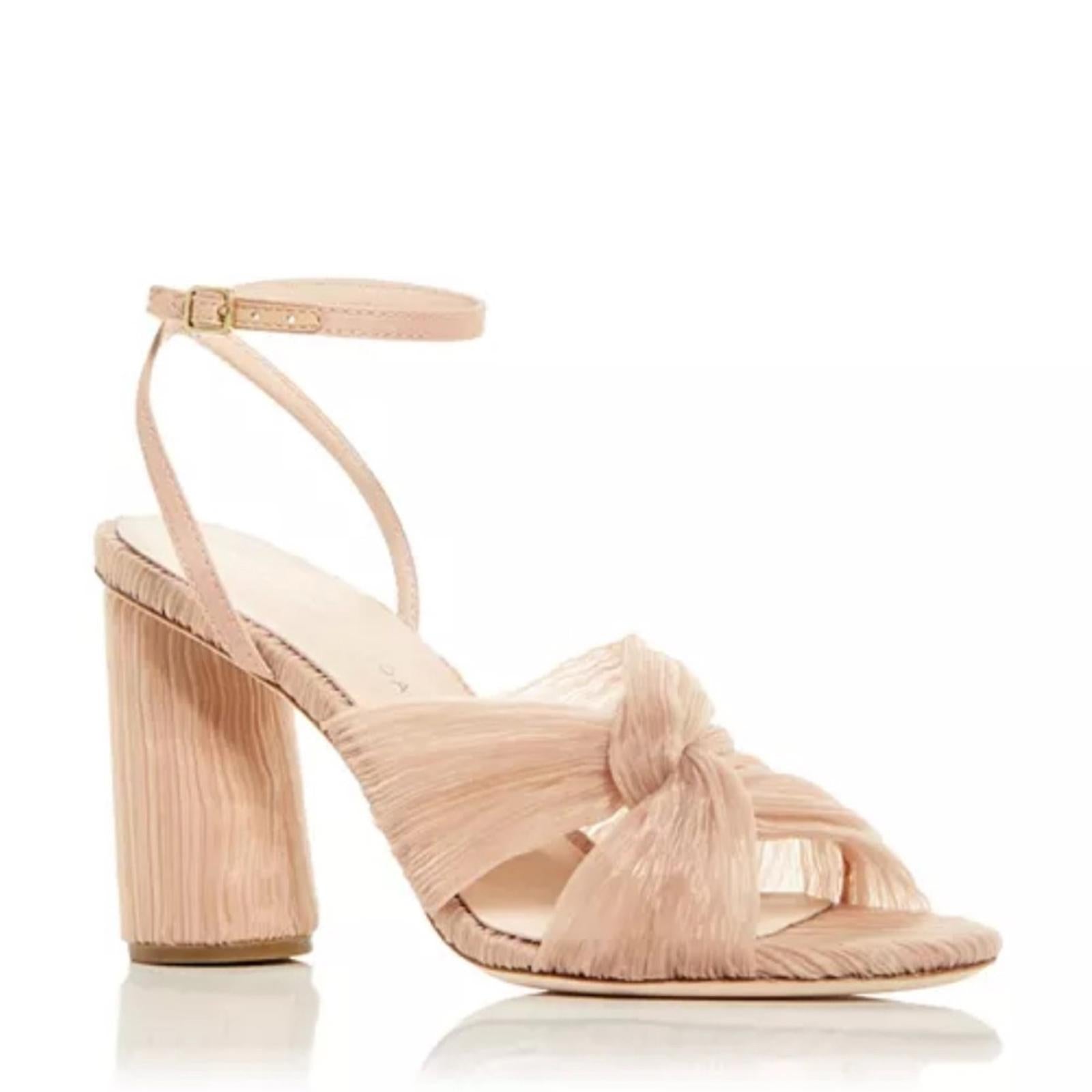 Loeffler Randall Reed High Heel Pleated Sandals in Beauty, Size 5 New in Box