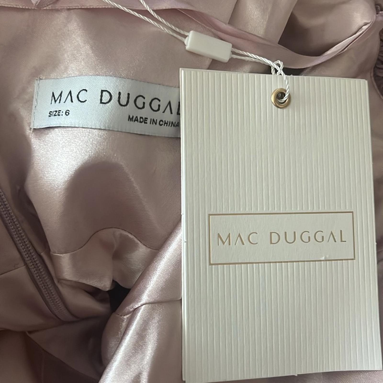Mac Duggal Split Sleeve Gown in Mocha (Style #67414),  Size 6 New w/Tag