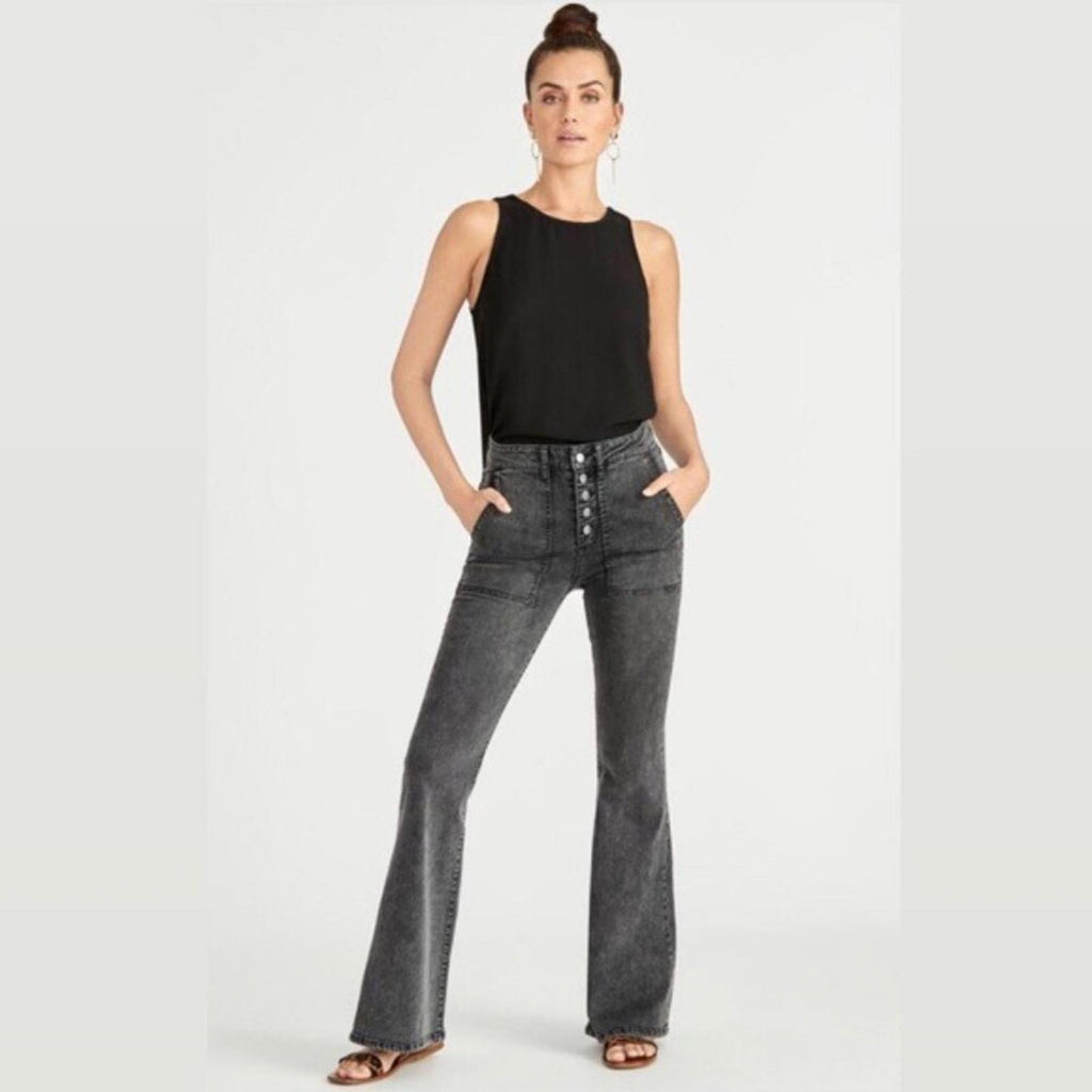 Rachel Roy Harp High-Rise Jeans, Dark Wash Wide Leg Denim Size 29 New w/Tag