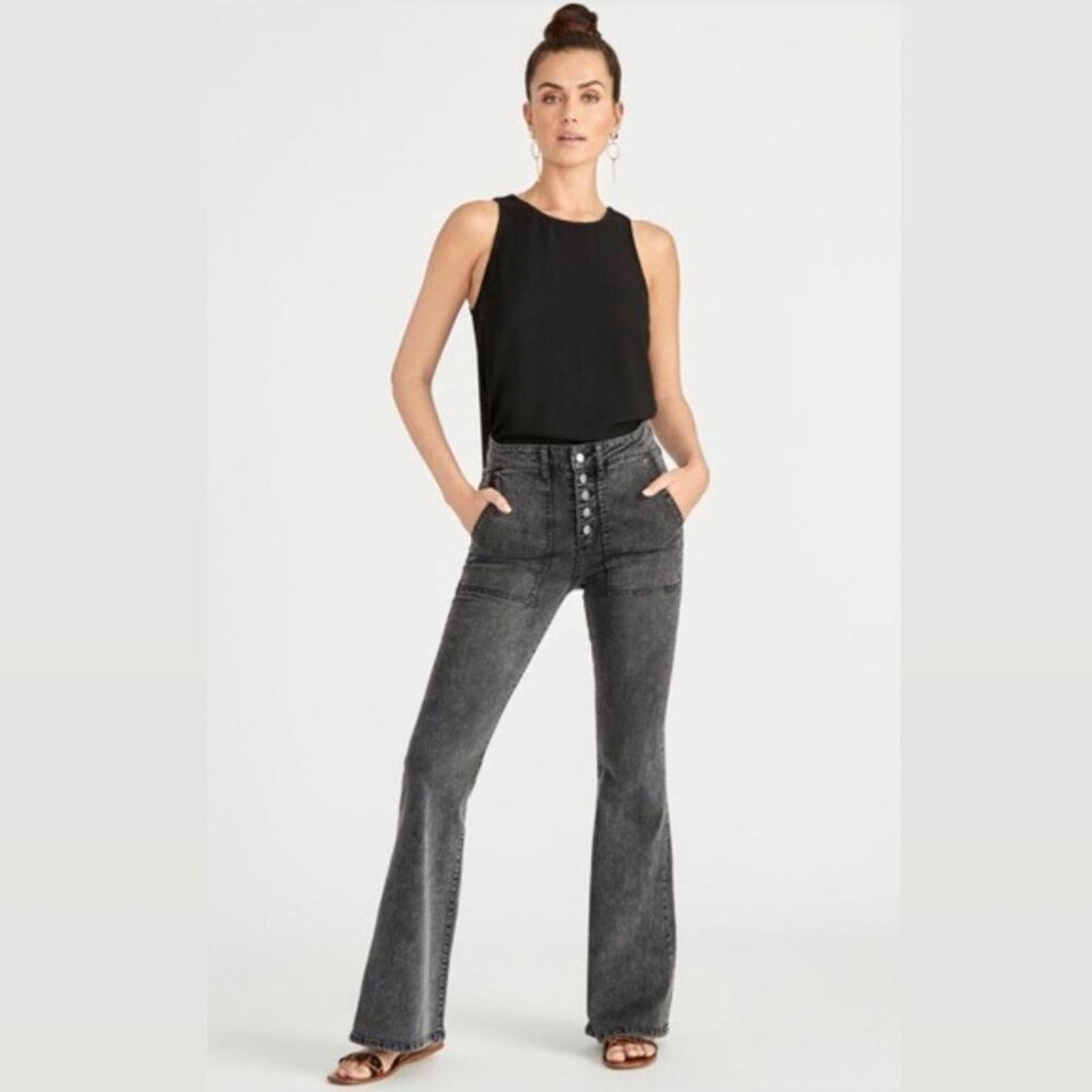 Rachel Roy Harp High-Rise Jeans, Dark Wash Wide Leg Denim Size 29 New w/Tag