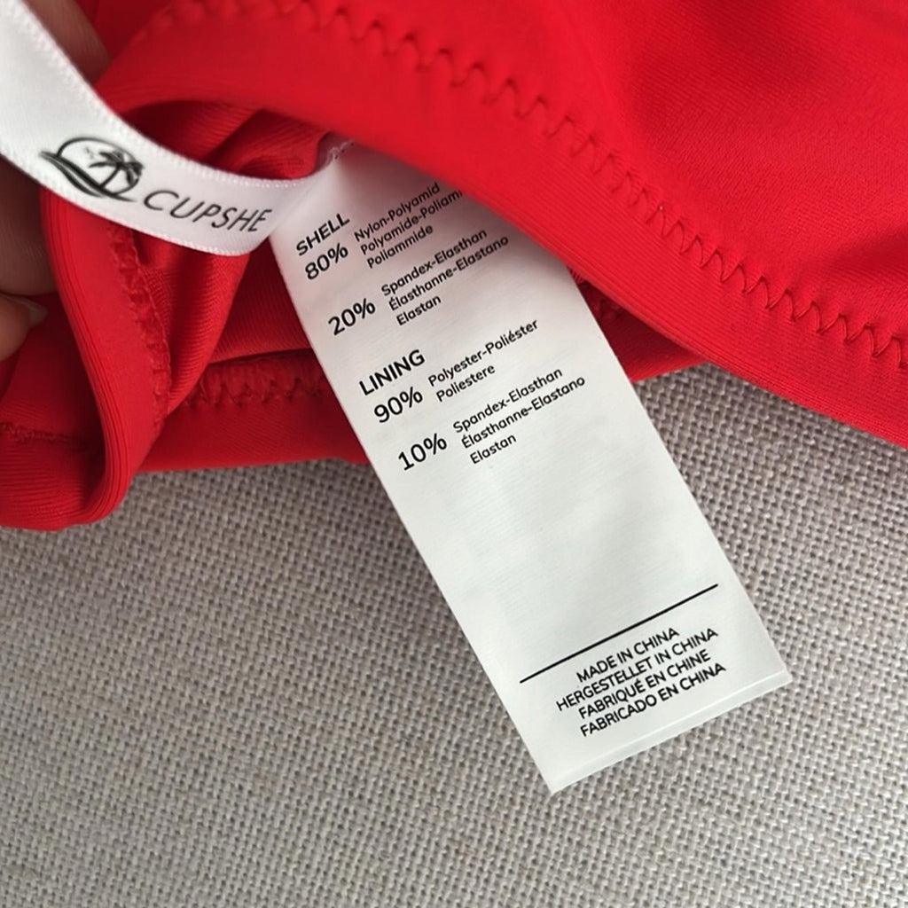 Cupshe Tie Front Crossback Bikini Top, Size M New without Tag