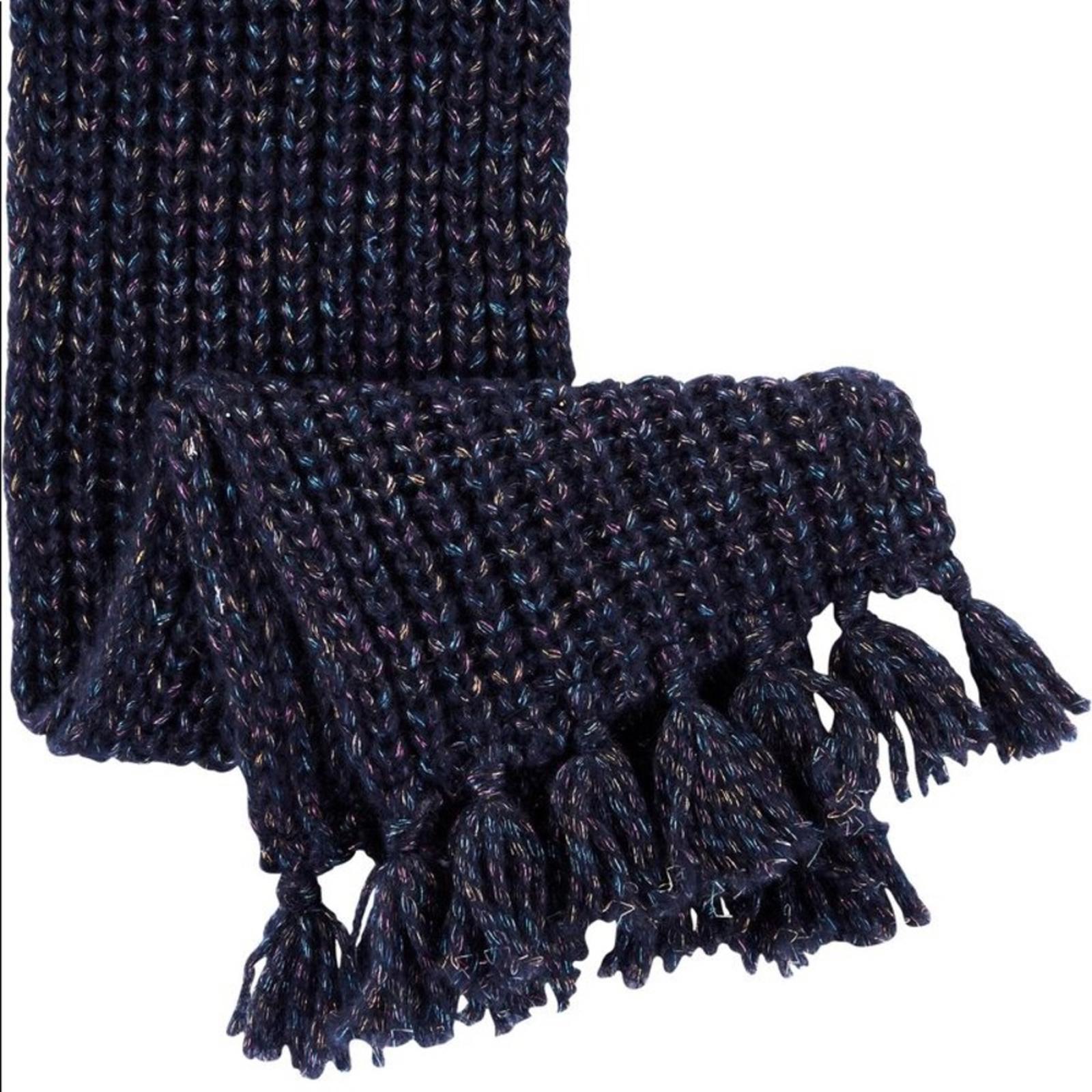 Carter’s Navy Sparkly Cable Knit Scarf, Unisex, Size 8 & Up