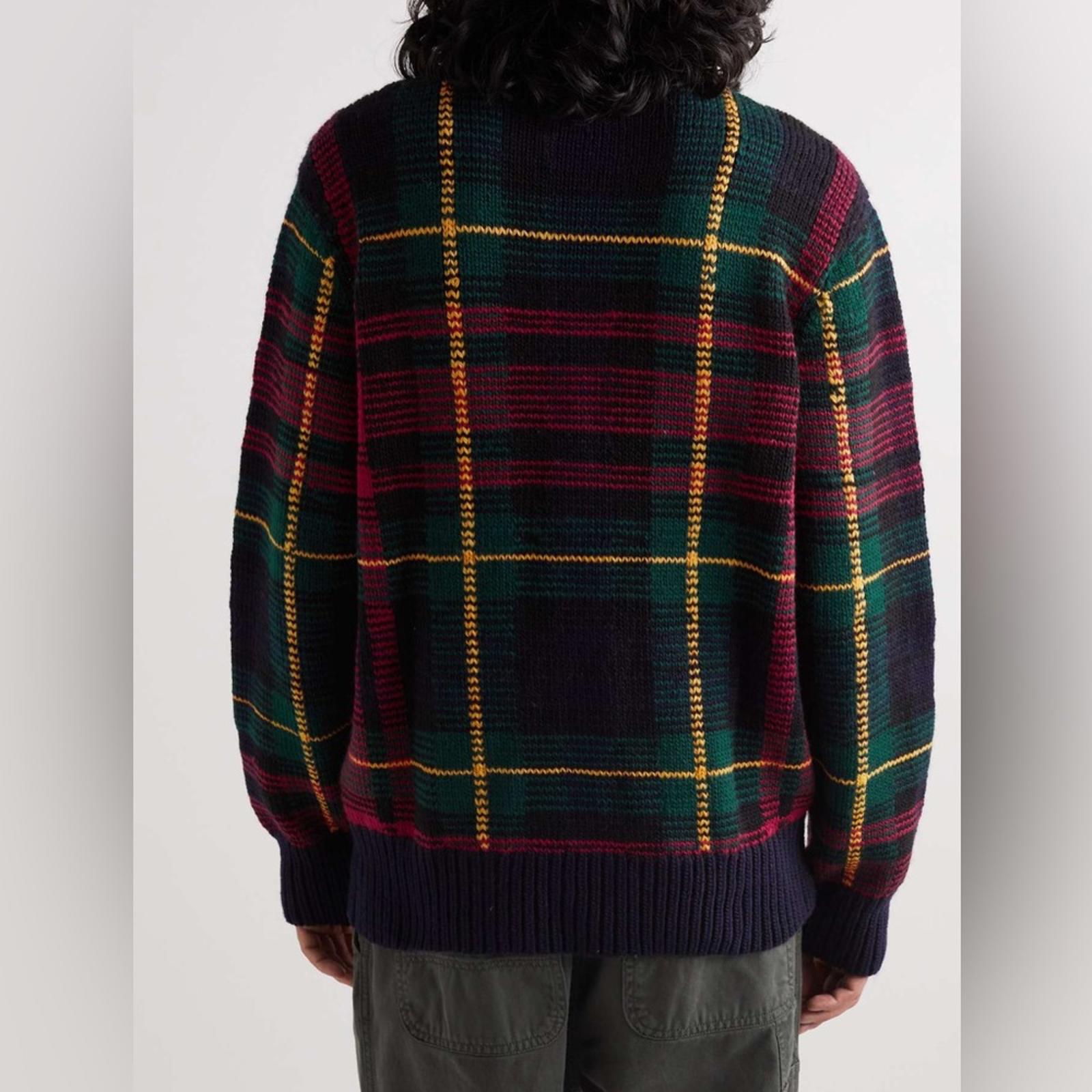 NWT Polo Ralph Lauren Checked Wool Rollneck Sweater, Size XS New w/Tag $998