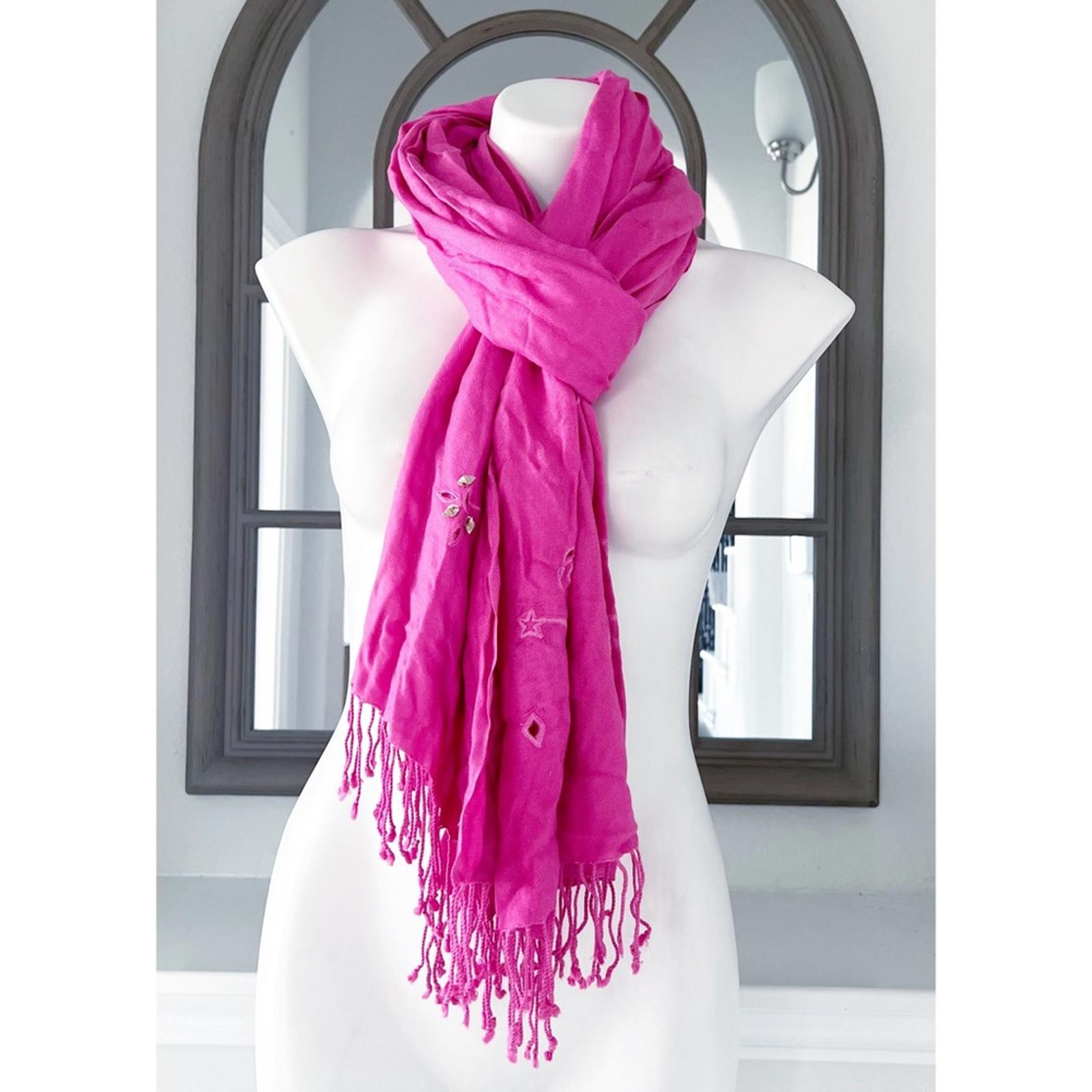 JUPI Pashmina Pink Scarf Size 70cm x 200cm