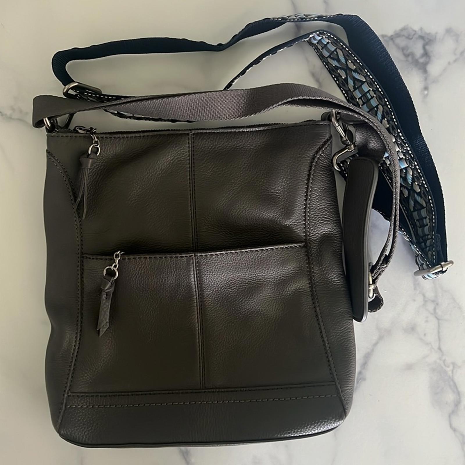 The Sak Lucia Leather Crossbody in Slate/Grey, NEW $149