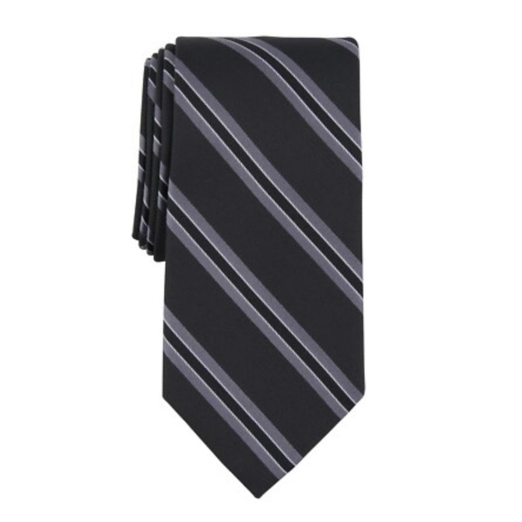 Michael Kors Silk Blend Vitra Stripe Tie in Black, One Size, NWT