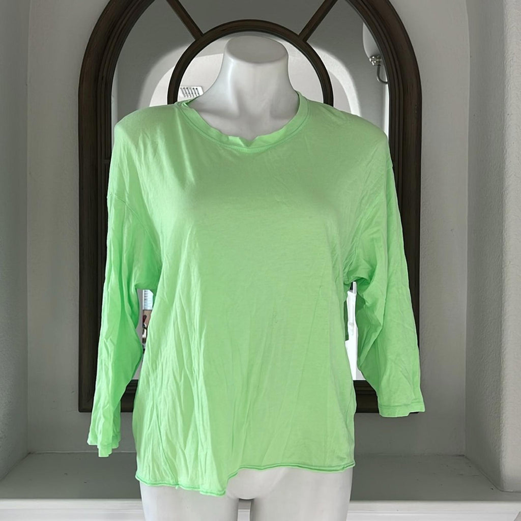 Sundry Athletic Crewneck T-Shirt in Green, Size 1/Small New w/Tag $82