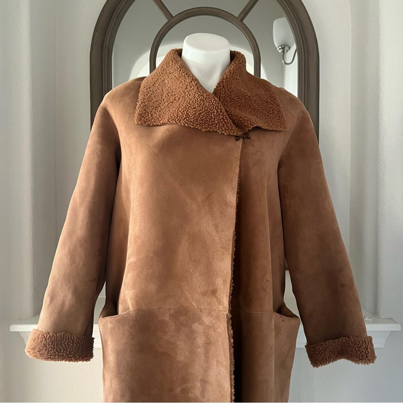 Nour Hammour Reversible Shearling Coat, FR 36 US 2-4 New