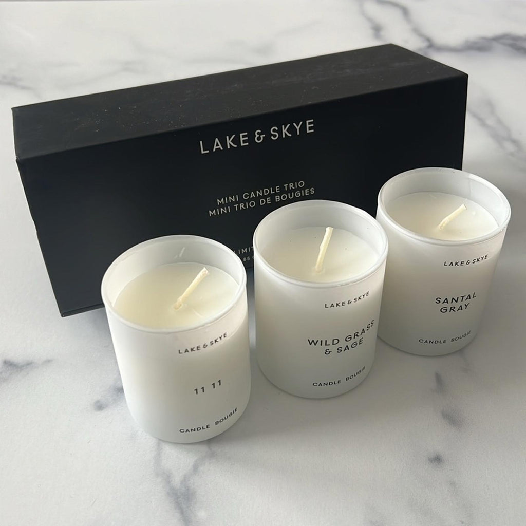 Lake & Skye Mini Candle Trio, Limited Edition, Gift Set New in Box
