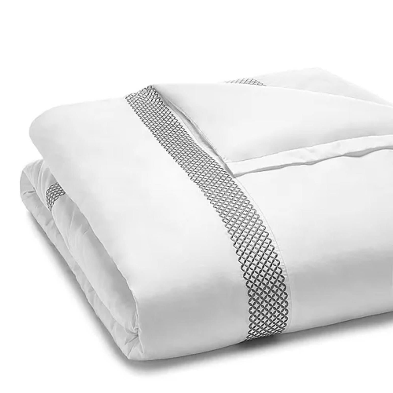 Hudson Park Collection 500TC Embroidered Geo Duvet Cover, Twin NEW w/Tag