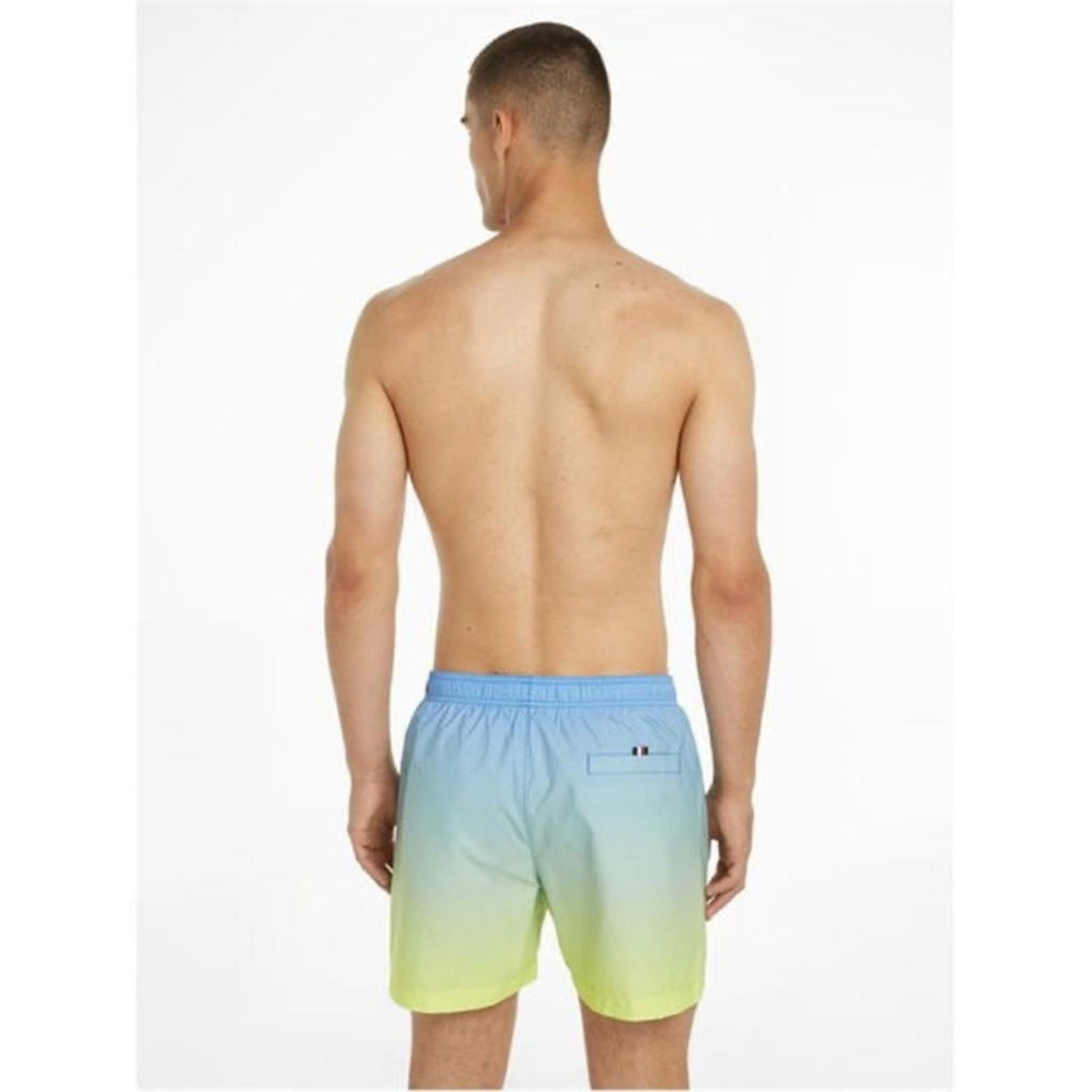 Tommy Hilfiger Ombre Classic Swim Shorts in Blue/Green/Yellow, Quick-Dry NWT XXL
