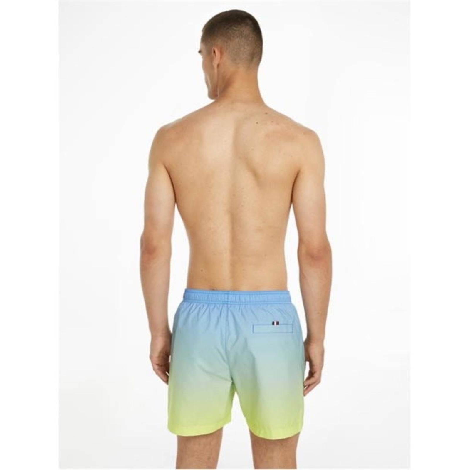 Tommy Hilfiger Ombre Classic Swim Shorts in Blue/Green/Yellow, Quick-Dry NWT XXL