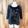 Buckle’s Daytrip Black Lace Top, Size M New w/Tag