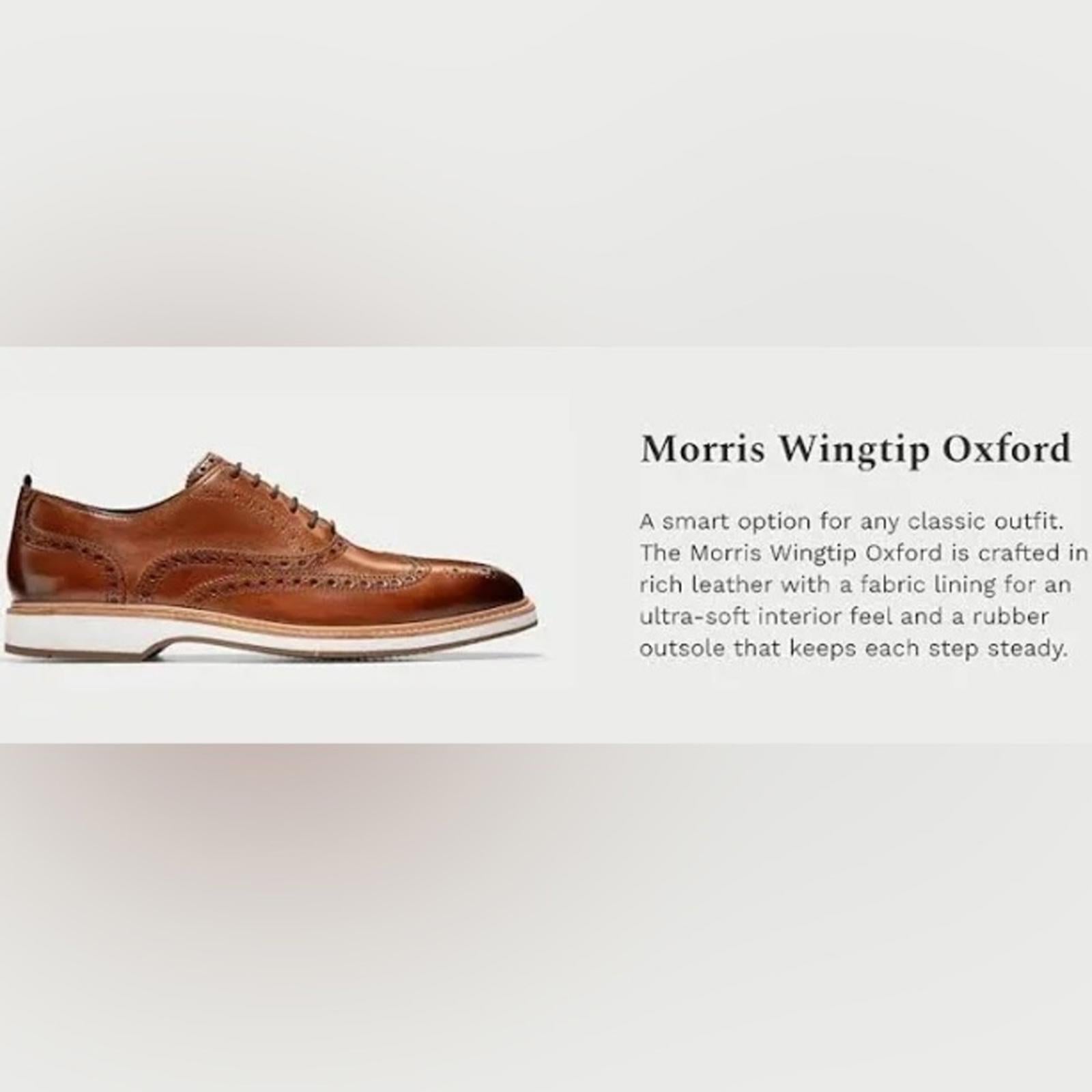 Cole Haan Morris Wingtip Oxford w/Premium Leather British Tan Size 10 NEW