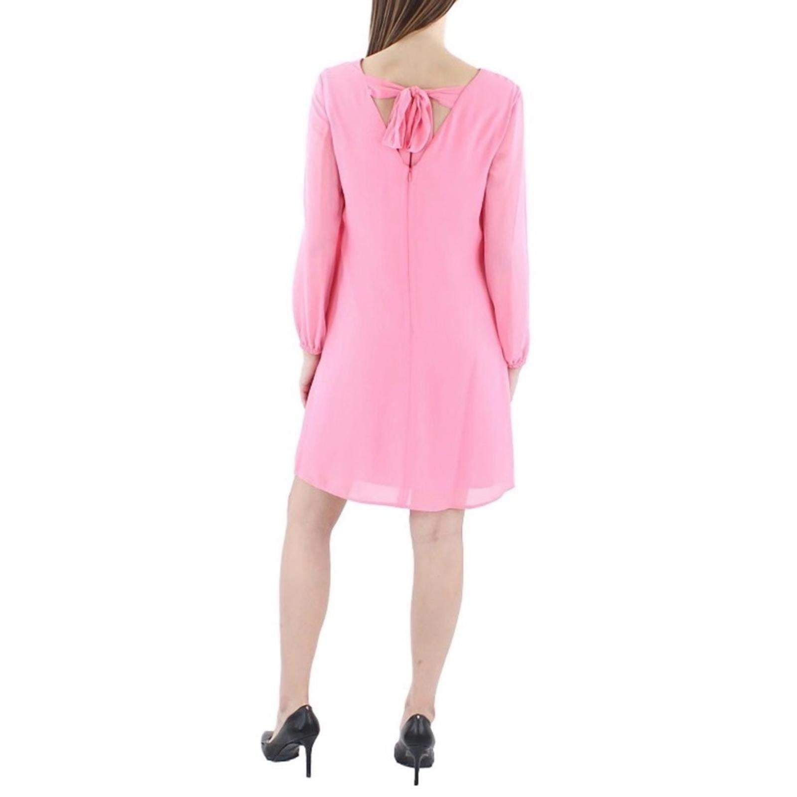 INC International Concepts Chiffon Short Shift Dress w/Long Sleeve, Size 1X, NEW