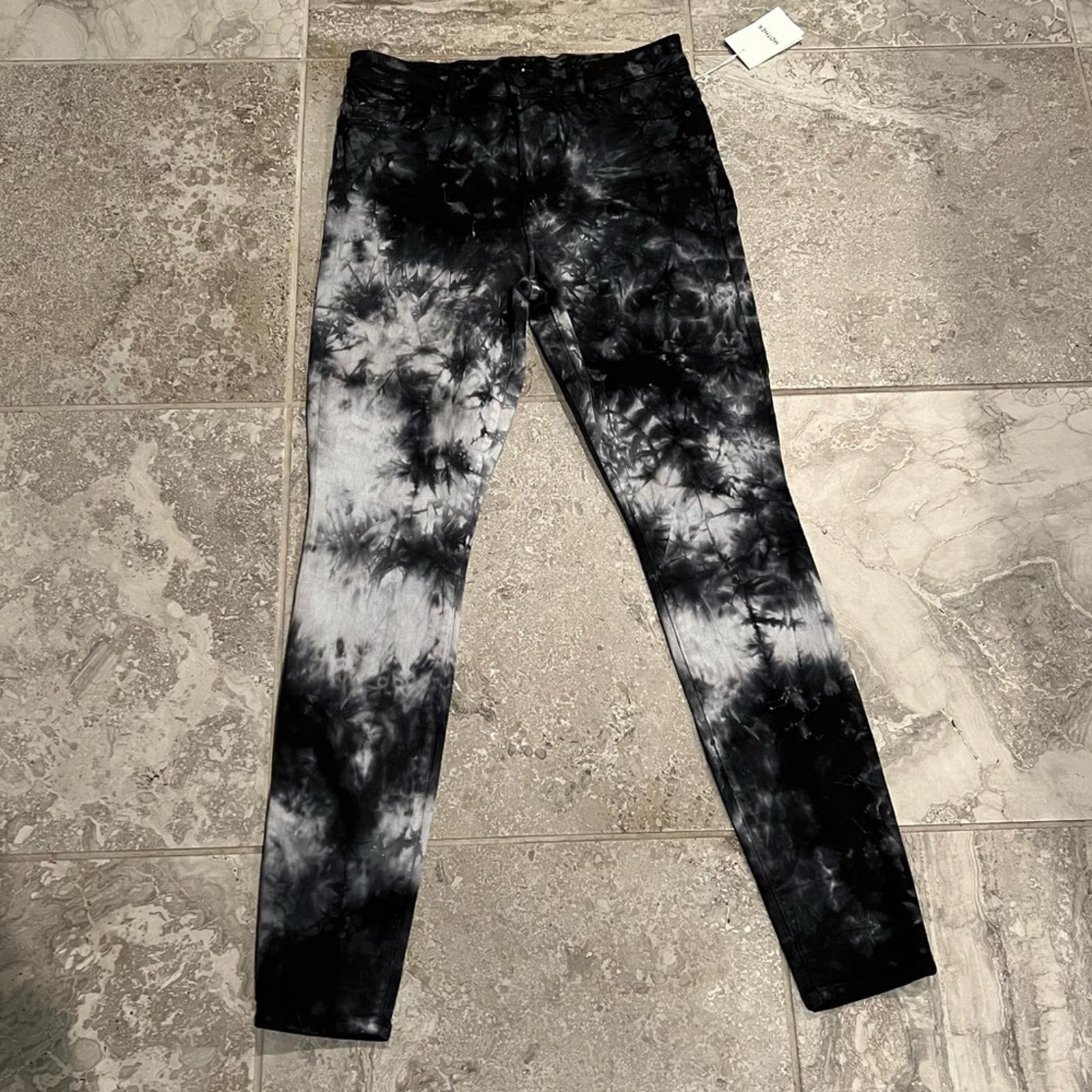 MOTHER The Super Swooner Tie Dye Ankle Skinny Jeans, NEW, Size 32