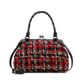 Patricia Nash Rora Frame Satchel, Tweed, Red Black New w/DustBag $229 (SOLD OUT)