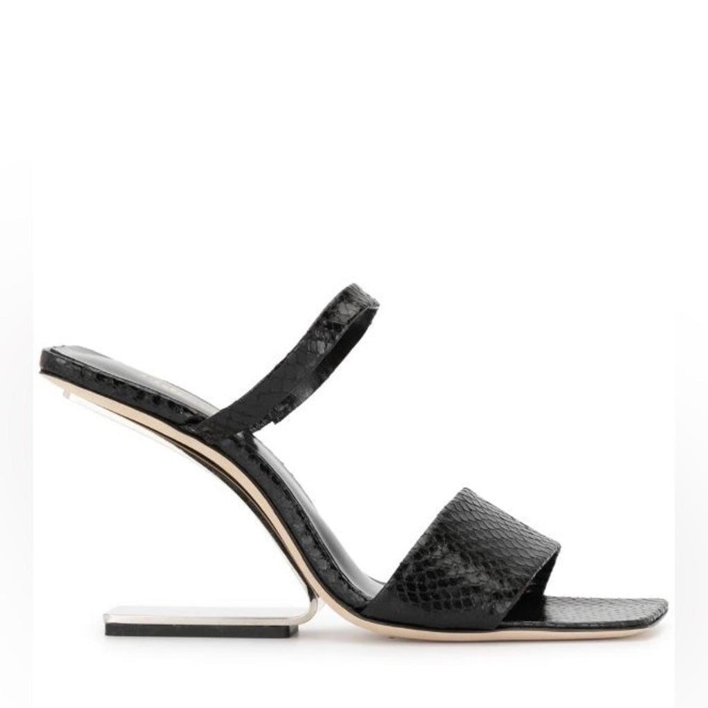 Cult Gaia BLACK Rene Cut-Out Heel Sandals, Size 37 x Revolve New in Box +DustBag