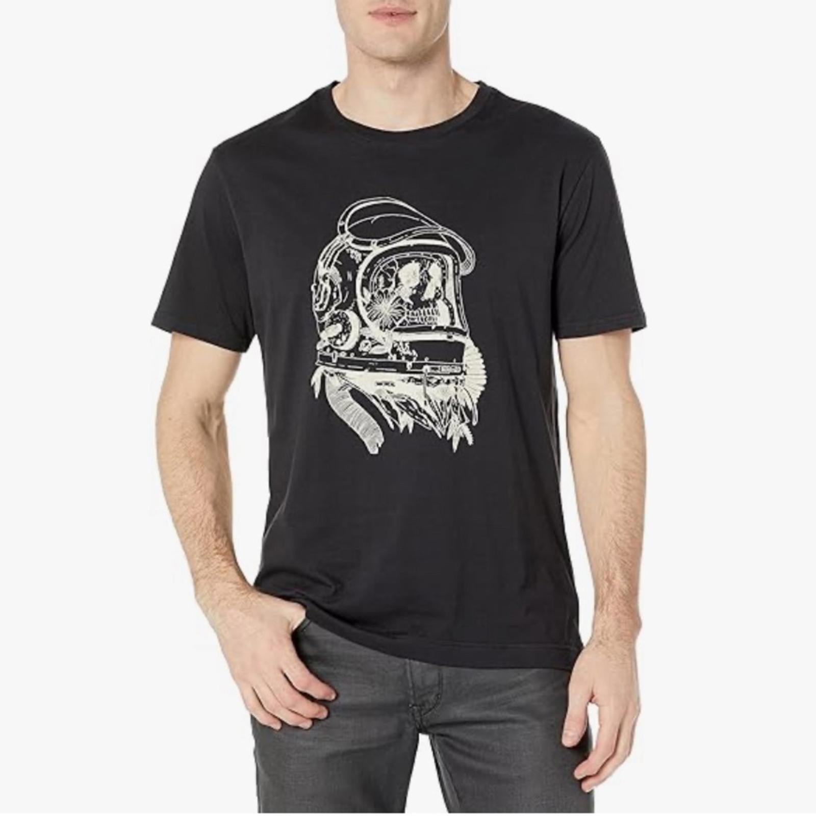 NWT Robert Graham Submarine Skull SS Graphic Shirt, Black Size M New w/Tag $98