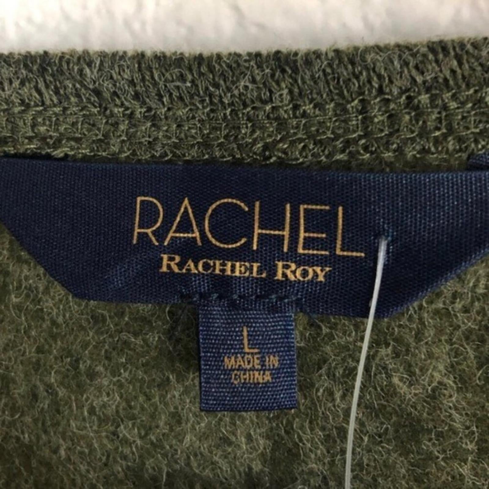 Rachel Roy ARMY Leigha Twist Front Sweater, Surplice V-Neck Size L New w/Tag