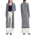 Lauren Ralph Lauren Striped Silk Blend Long Cardigan Navy Size XS New w/Tag $245