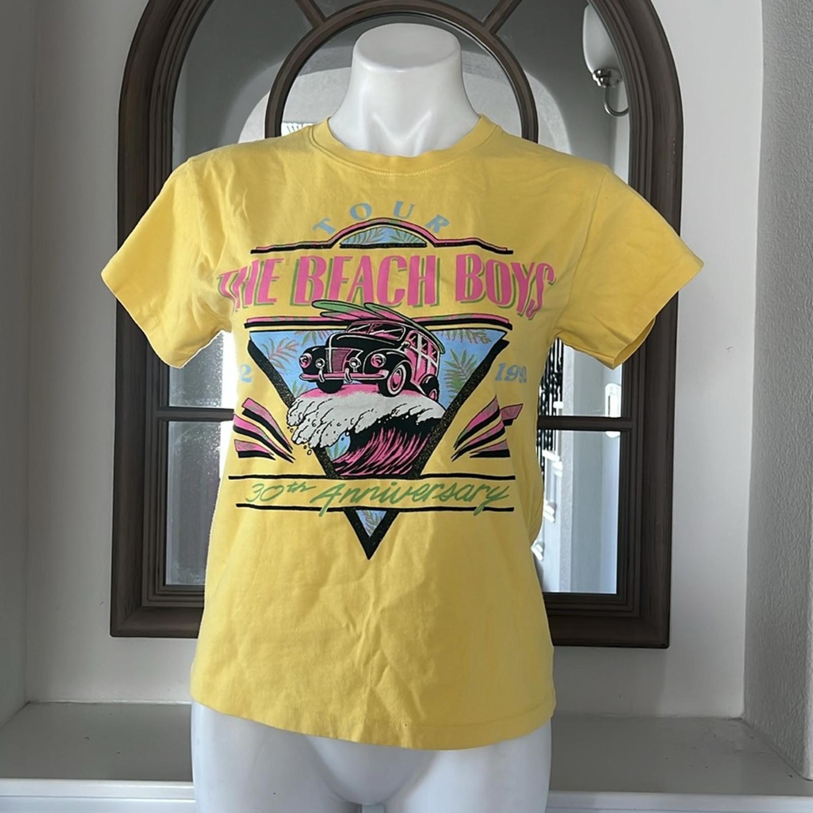 DAYDREAMER The Beach Boys 30th Anniversary Tour Tee in Yellow Bloom Size XS NWT