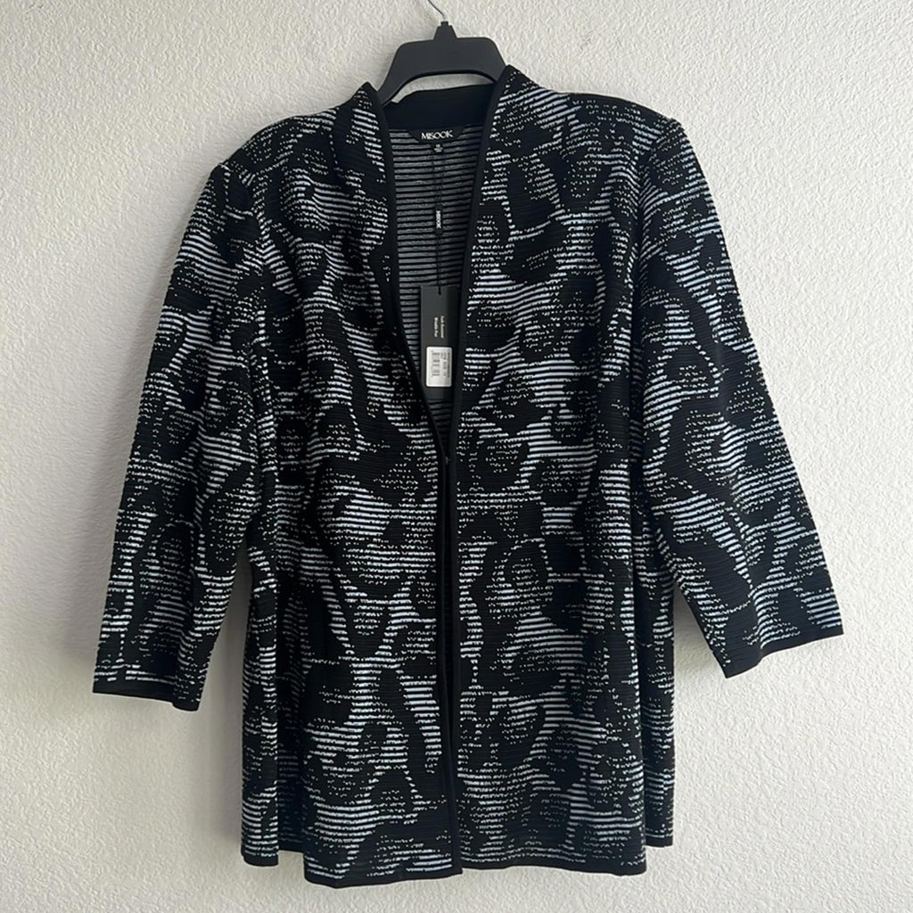 Misook Plus Animal-Print Knit Jacket, NWT, Size 1X