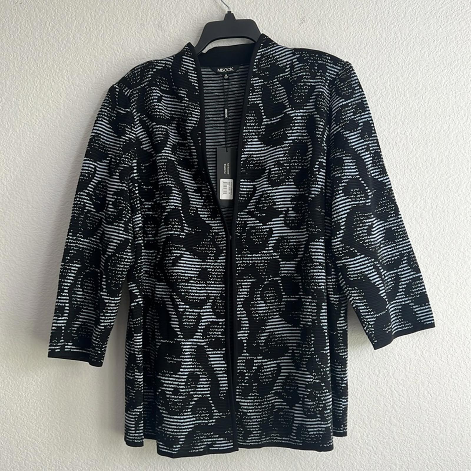Misook Plus Animal-Print Knit Jacket, NWT, Size 1X