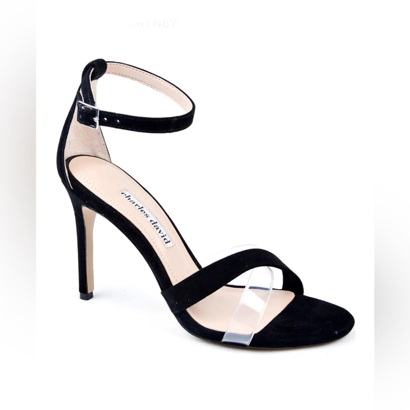 Charles David Leather Suede Pumps Sandals, Black Size 8 New w/o Box SOLD OUT!