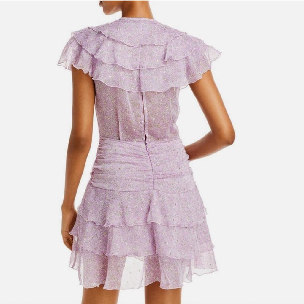 NEW Sabina Musayev Nogatin Fairy Prairie Lilac Mini Dress Size M New w/o Tag