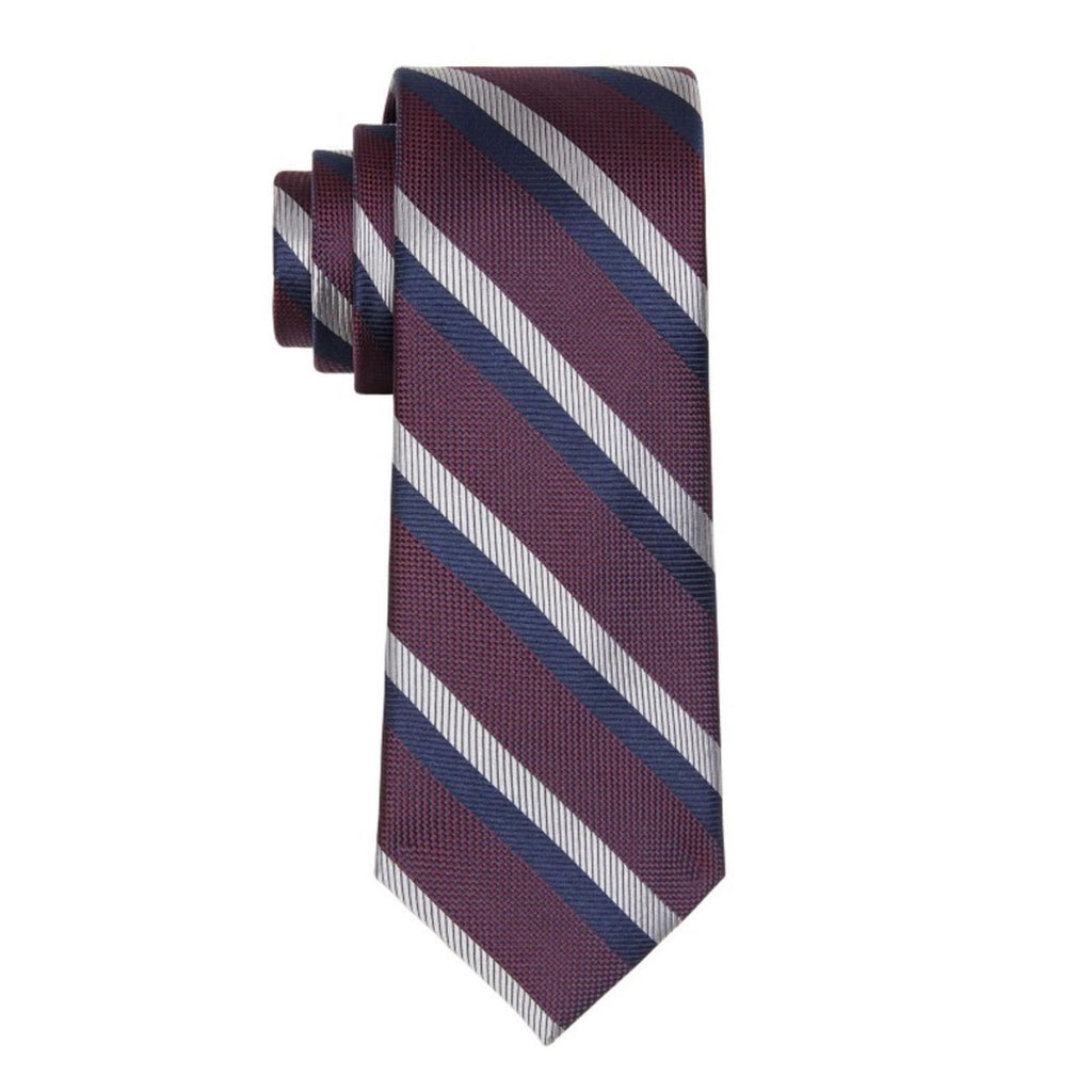 Tommy Hilfiger Diagonally Striped Silk Blend Tie in Purple, New w/Tag $69.50