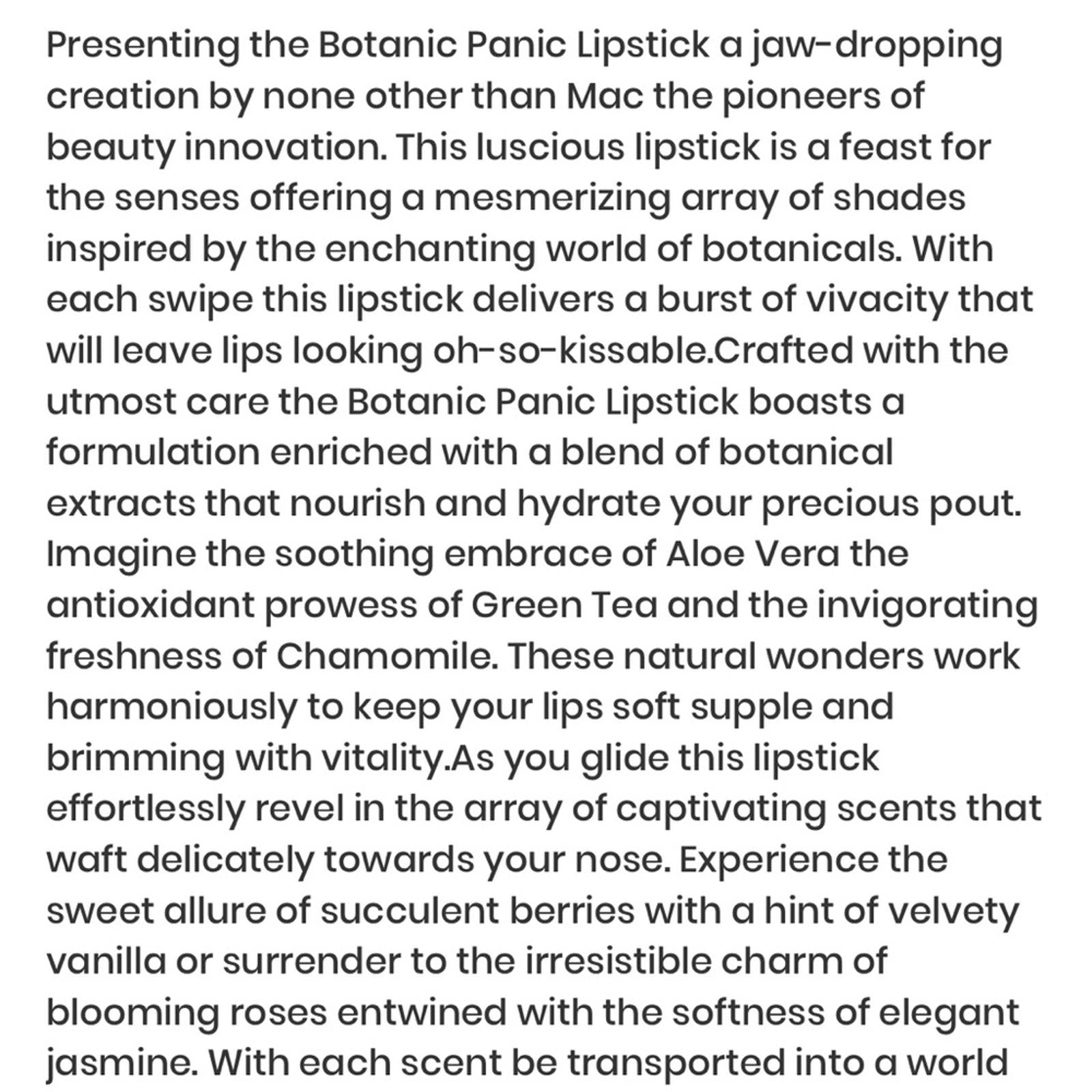 MAC Botanic Panic Retro Matte Lipstick, Ruby Woo NEW