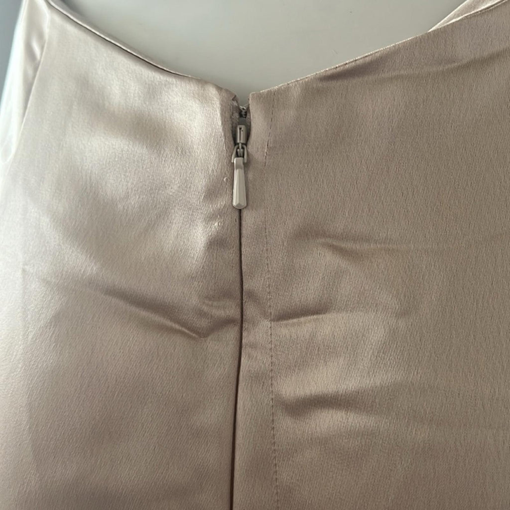 NEW Lovely High Neck Backless Maxi Dress With Slim Belt, Champagne Size 2, $242