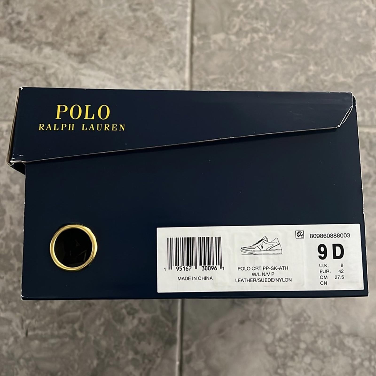 Polo Ralph Lauren Court Leather-Suede Sneakers in White Size 9, New SOLD OUT!