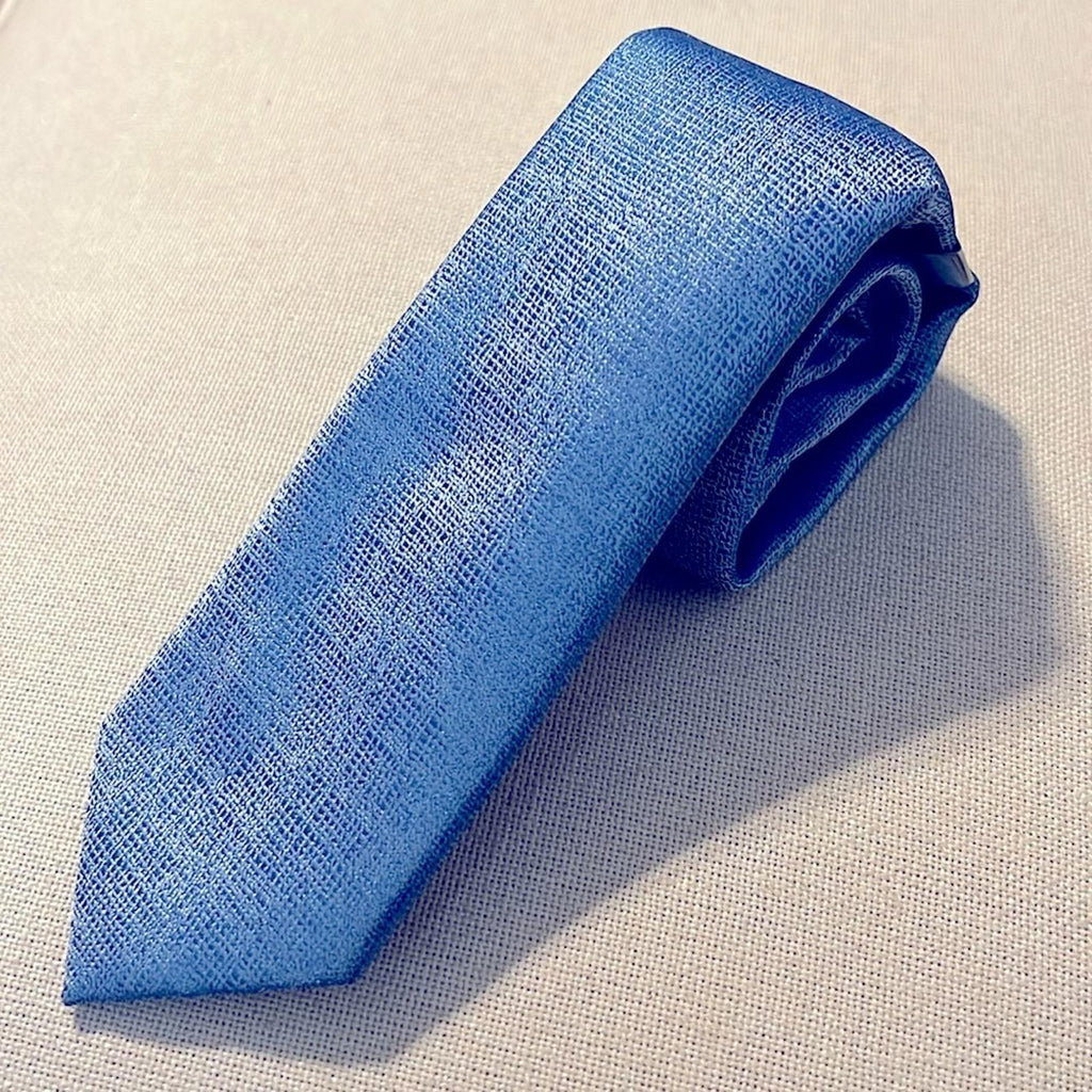 ALFATECH Kelsey Solid Slim Light Blue Neck Tie, New w/Tag