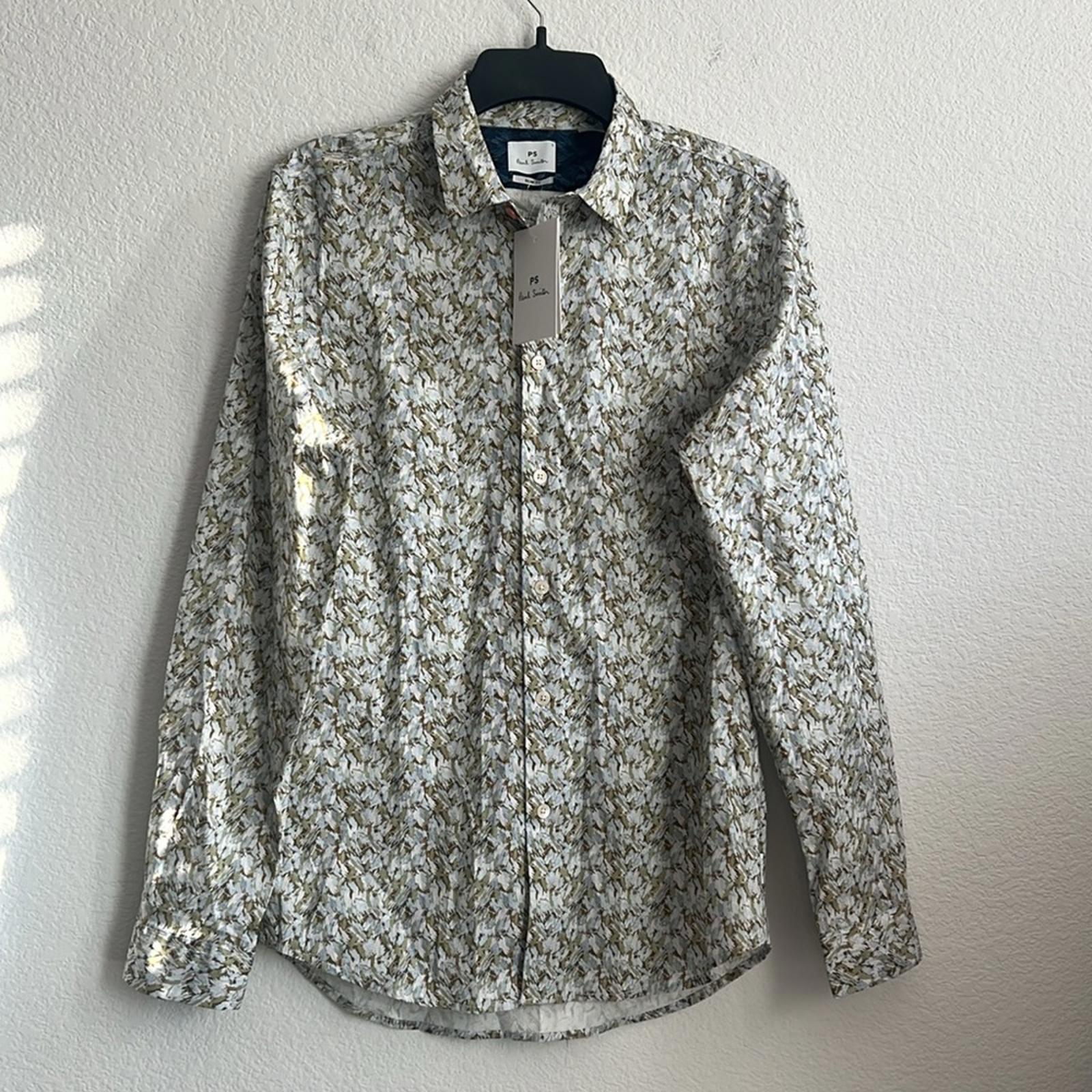 PS Paul Smith Slim Fit Long Sleeve Button Front Men's Shirt, Size S, NEW