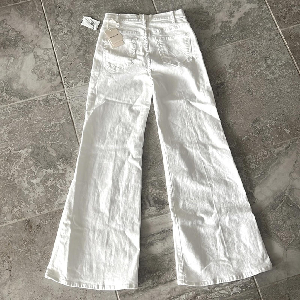 MOTHER The Hustler Roller Skimp White Jeans, Size 27 New w/Tag SOLD OUT