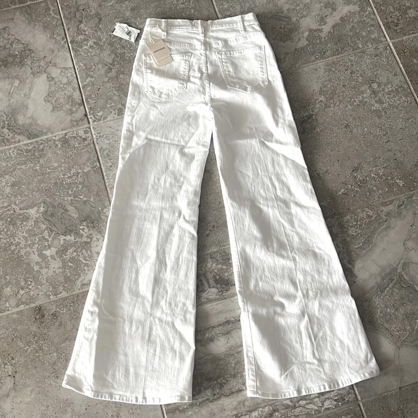 MOTHER The Hustler Roller Skimp White Jeans, Size 27 New w/Tag SOLD OUT