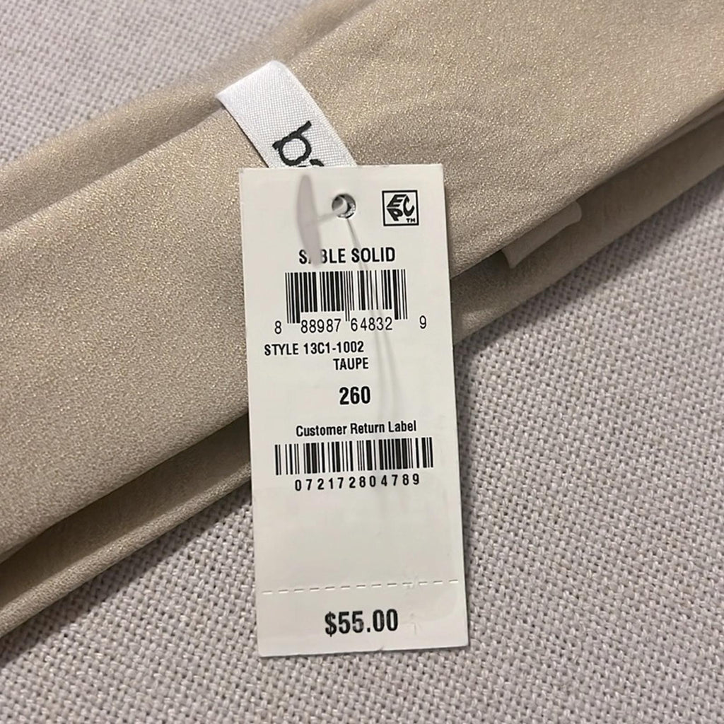 Bar III Sable Solid Neck Tie, Taupe Style 13C1-1002 New with Tag