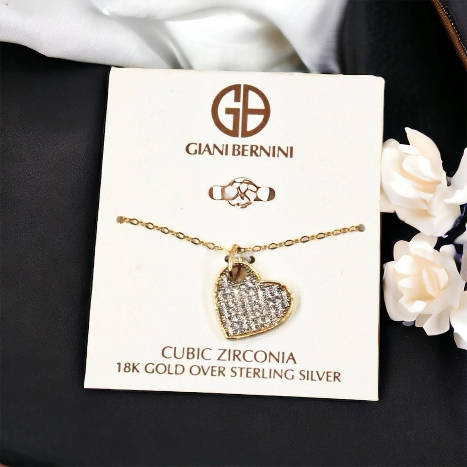 Giani Bernini 18k Gold Over Sterling Silver Heart Pendant Necklace, NWT