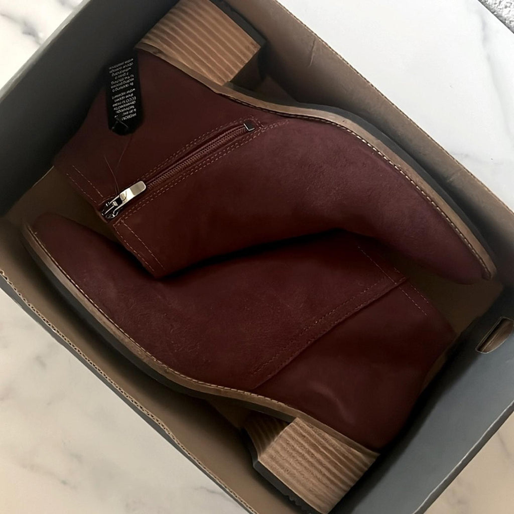 Ecco Shape 35 Sartorelle Water Repellent Ankle Booties Suede Size 37 US6-6.5 NEW