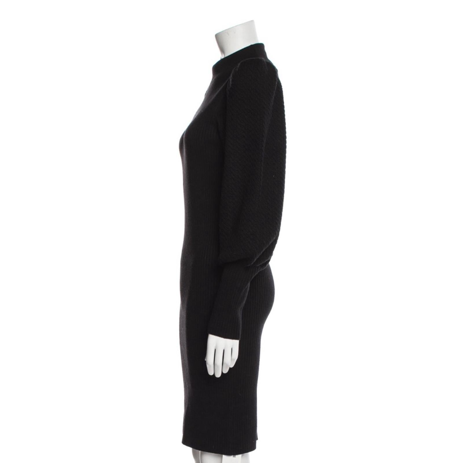 Alice+Olivia Revolve* Caleb Puff Sleeve Bodycon Sweater Dress, Size S New w/Tag