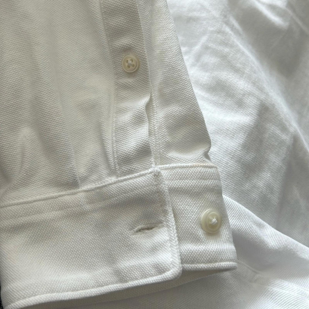 EXPRESS Cotton Textured Button Front Shirt in White, Size L (16-16.5) EXCELLENT!