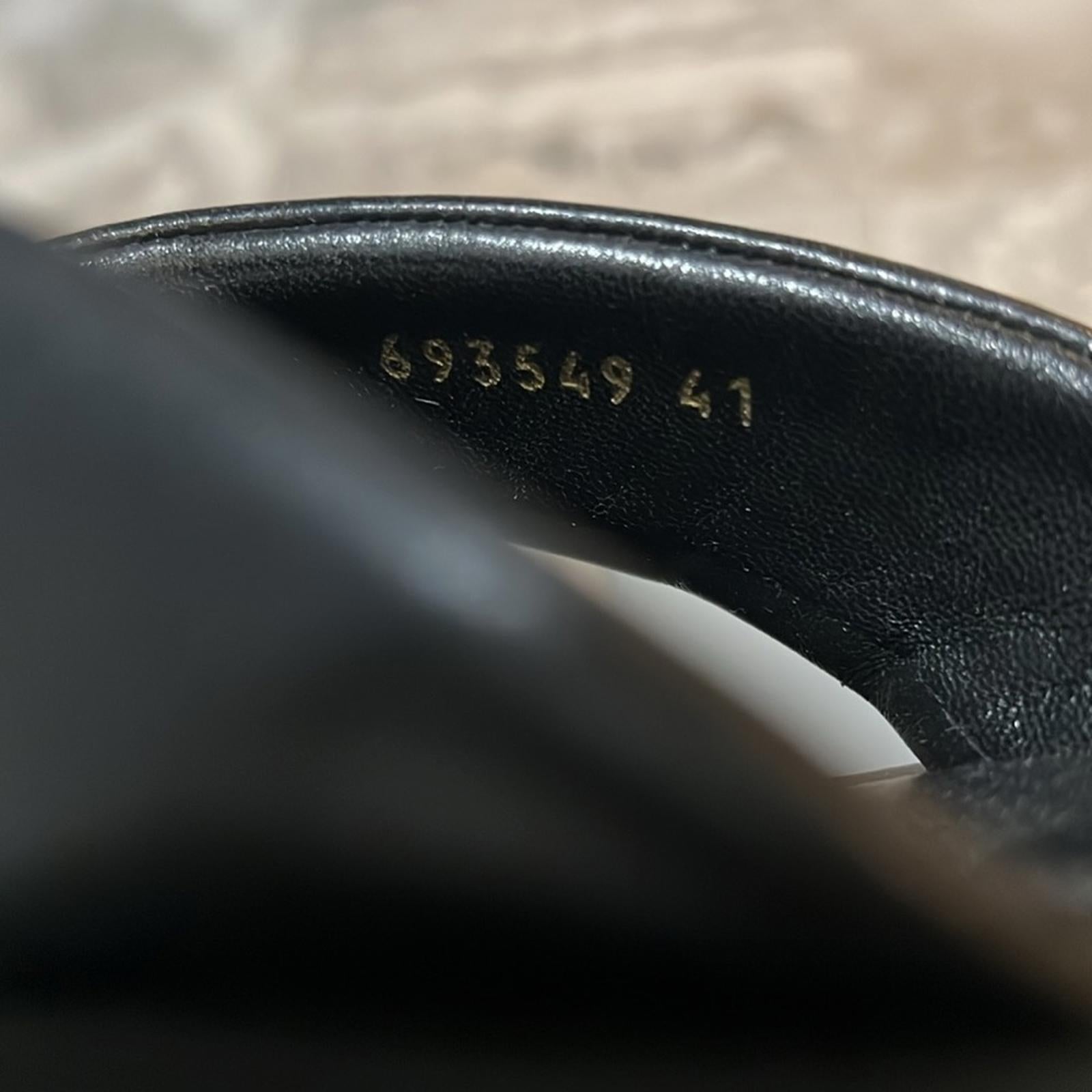 Balenciaga Padded Rise Platform Leather Thong Sandals in Black, Size 41 $695