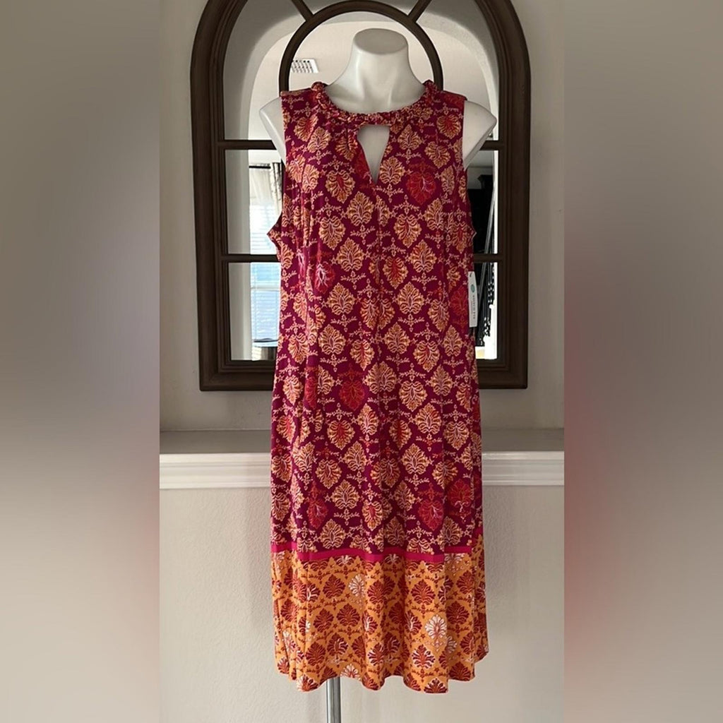 Maggy London Cyndie Jersey Dress in Violet/Gold, Plus Size 20W New w/Tag