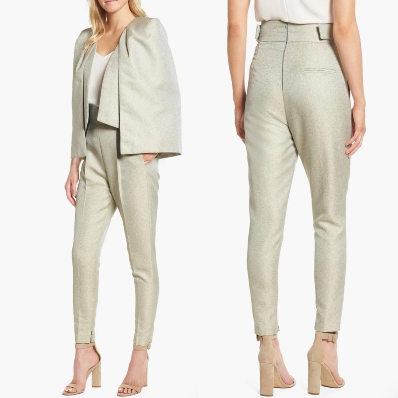 ELLIATT Valencia High Waist Ankle Skinny Pants in Sage, Size XS New w/Tag