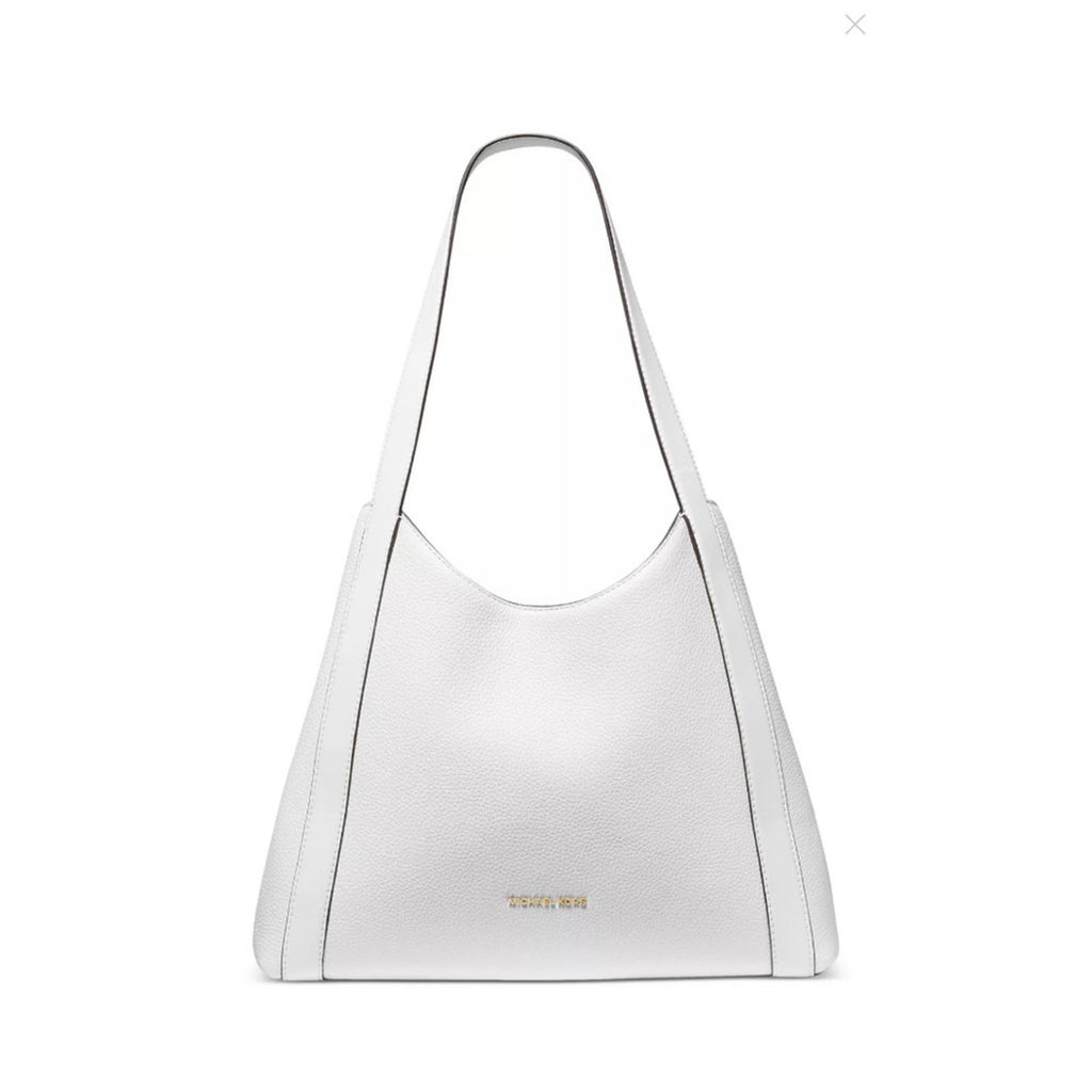 Michael Kors Rosemary WHITE Leather Shoulder Tote Shoulder Bag, New w/Tag $358
